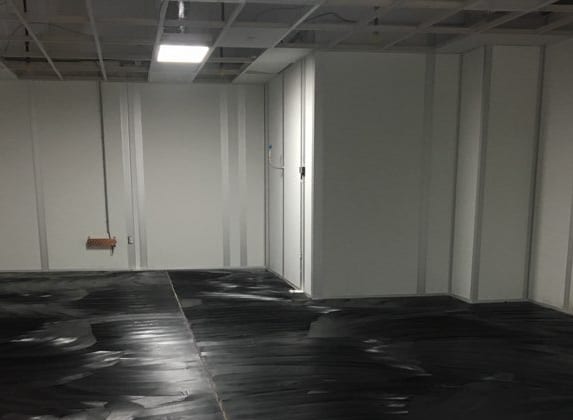 Vapor barrier down before flooring