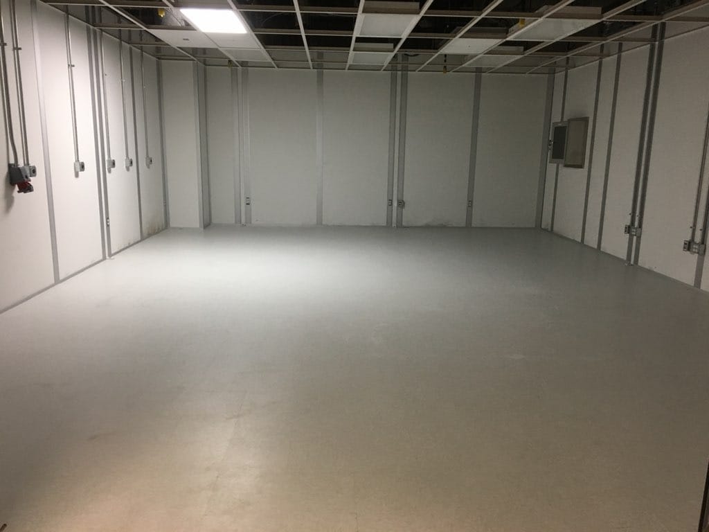 Commercial shell, floor prepped