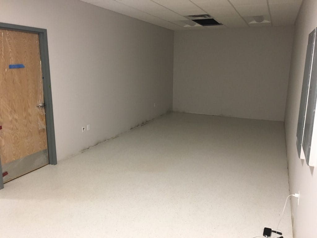 Suite prepped for flooring